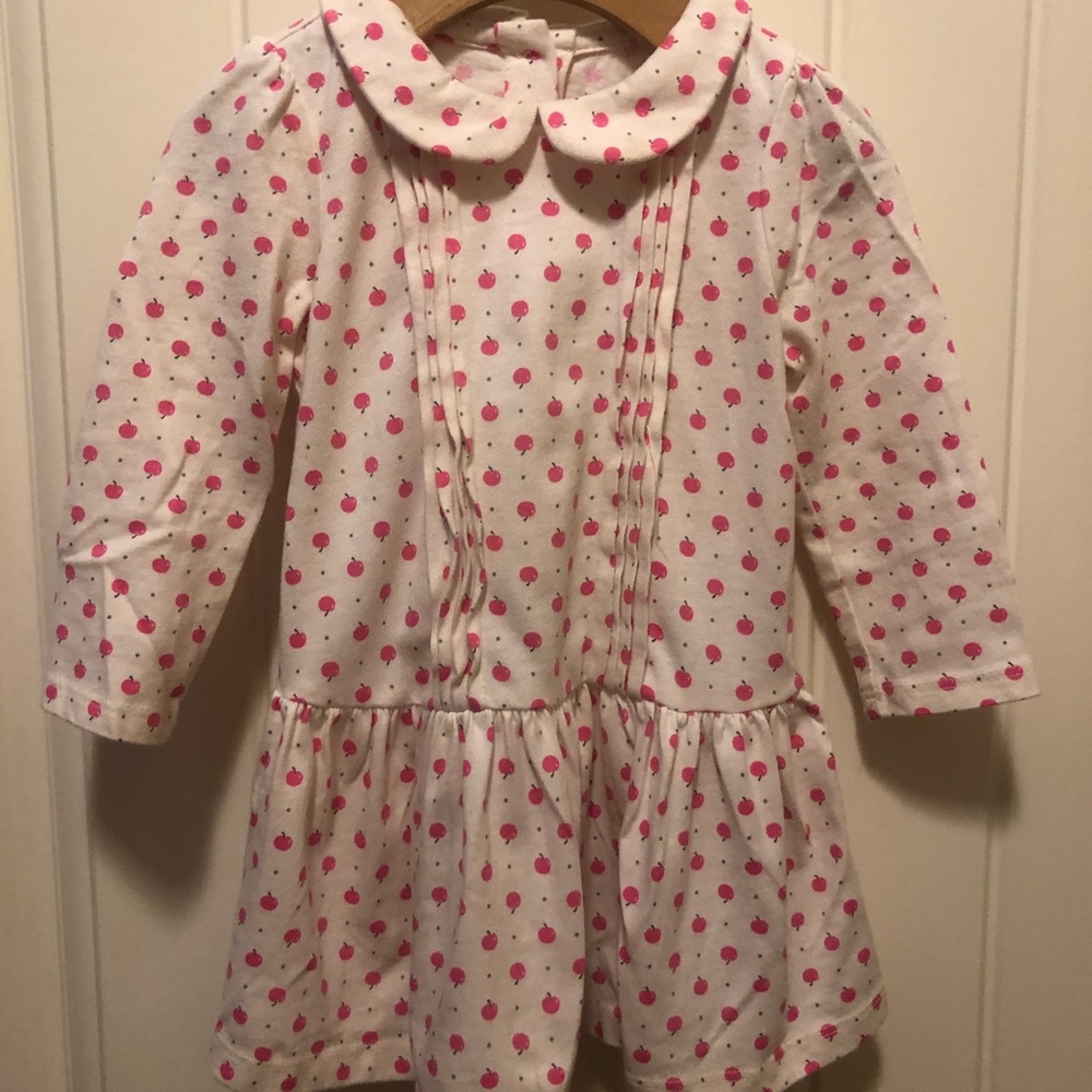 sweet pink apple-print dress!